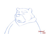 2016 4:3 animated anthro bear eyebrows frustrated holding_object lukas_artair male mammal raibear raikuma short_playtime sigh signature simple_background sketch solo sound thick_eyebrows voice_acted webm white_background