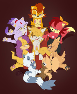 3_toes anthro areola balls black_hair black_pawpads blue_eyes blush breasts brown_body brown_fur brown_pawpads butt chest_tuft claws eyes_closed feet female female_anthro forehead_gem fur gem genitals group hair half-closed_eyes harem humanoid_genitalia humanoid_penis long_hair lying male male_anthro narrowed_eyes nipples nude on_back open_mouth pawpads paws penis pink_pawpads plantigrade purple_hair red_body red_fur red_hair scut_tail short_tail soles tail toes tuft young apinkgrape archie_comics idw_publishing sega sonic_the_hedgehog_(archie) sonic_the_hedgehog_(comics) sonic_the_hedgehog_(idw) sonic_the_hedgehog_(series) blaze_the_cat fiona_fox mina_mongoose nicole_the_lynx sally_acorn tangle_the_lemur whisper_the_wolf canid canine canis chipmunk domestic_cat felid feline felis fox ground_squirrel lemur lynx mammal primate ring-tailed_lemur rodent sciurid strepsirrhine wolf 2021 absurd_res hi_res