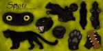 balls claws digitigrade feral genitals looking_at_viewer lying male melanistic nude on_back paws quadruped scar side_view solo tail teeth turnaround whiskers toradoshi spotz felid leopard mammal pantherine 2012 2:1 model_sheet