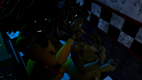anal anal_penetration angry angry_sex anthro asphyxiation bow_tie choking clenched_teeth duo femboy femboy/femboy genitals glowing glowing_eyes glowing_teeth green_body hidden_face hung_femboy josou_seme looking_pleasured male male/male male_penetrated male_penetrating male_penetrating_male masturbating_while_penetrated masturbation nipple_fetish nipple_play penetration penile penile_penetration penis penis_in_ass sex standing standing_sex teeth yellow_body dumpsterdivingfox mishuyuu_(modeler) five_nights_at_freddy's five_nights_at_freddy's_3 scottgames golden_freddy_(fnaf) springtrap_(fnaf) bear lagomorph leporid mammal rabbit 16:9 3d_(artwork) digital_media_(artwork) hi_res widescreen