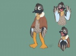 anthro beak blush bottomless clothed clothing expressions featureless_crotch jacket kerchief looking_at_viewer male neckerchief neckwear open_mouth raised_arm simple_background smile solo standing tongue topwear benji_(artist) tachi_(kaptcha) anatid anseriform avian bird blue-winged_teal dabbling_duck duck spatula_(genus) teal_(duck) flat_colors full-length_portrait half-length_portrait portrait signature