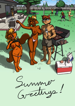 adolescent adolescent_female adolescent_male anthro beverage_can big_breasts bikini bikini_bottom bikini_thong bikini_top black_body black_clothing black_fur black_hair black_nose black_shirt black_topwear blonde_hair blue_sky breasts brown_body brown_fur brown_hair brown_nipples bulge burger clothed clothing cloud cooler dipstick_ears dipstick_tail ear_markings eyes_closed eyewear female fence flashing fluffy fluffy_tail food fur genitals grass grill grilling group hair hot_dog knife long_hair long_tail looking_at_viewer male male/female markings multicolored_ears nipples outside partially_clothed pink_nose pink_tongue plant shirt short_hair shrub sky smile solo spatula speedo sport striped_markings striped_tail stripes sunglasses sunny swimming_trunks swimwear tail tail_markings tan_body tan_fur tan_skin text tongue tools topless topwear tree trio two-piece_swimsuit underwear underwear_down volleyball vulva white_body white_fur white_skin yellow_body yellow_fur young young_female young_male redout third-party_edit felicity_longis_(colorist) nickelodeon t.u.f.f._puppy annie_hill bobby_beagle clarissa_chipmunk craig_capri jimmy_corsac josh_kass mallory_renard mrs._katswell seth_skunk beagle canid canine canis corsac_fox domestic_cat domestic_dog felid feline felis fox human hunting_dog lagomorph leporid mammal mephitid rabbit red_fox scent_hound skunk true_fox absurd_res color_edit colored english_text hi_res