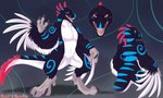 4_toes anthro feathered_arms feathers feet looking_back male smile solo tail teeth toes clown-grin_(artist) clown-grin darastrix_(ihavexboxlive) dinosaur dromaeosaurid feathered_dinosaur feathered_scalie prehistoric_species reptile scalie theropod model_sheet