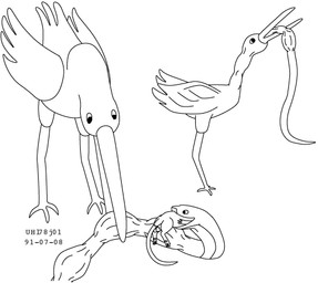 balls beak feathers feral feral_pred feral_prey fur genitals group head_first larger_pred male male/male multiple_pred multiple_prey neck_bulge nude_male oral_vore recursive_vore simple_background size_difference standing swallowing tail vore white_background urbanhermit avian bird mammal murid murine rat reptile rodent scalie snake 1991 black_and_white dated monochrome