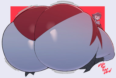 4_eyes anthro aroused_smile bedroom_eyes big_butt butt butt_focus butt_jiggle clothing feet huge_butt huge_thighs hyper hyper_butt jiggling looking_at_viewer looking_back looking_back_at_viewer male motion_lines multi_eye narrowed_eyes nightgown rear_view seductive smile smiling_at_viewer solo talons thick_thighs toes viviofthevoid hellaverse helluva_boss stolas_(helluva_boss) avian bird demon owl owl_demon hi_res