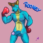 anthro balls boxing_gloves clothing genitals handwear jock male muscular muscular_anthro muscular_male penis solo vein veiny_penis angry_furret animal_crossing nintendo rooney_(animal_crossing) kangaroo macropod mammal marsupial 1:1 hi_res