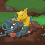 1:1 absurd_res anal anal_fisting argon_vile balls blush bodily_fluids brown_body brown_fur drowzee duo erection fisting foreskin fur generation_1_pokemon genital_fluids genitals hi_res humanoid_genitalia humanoid_penis male male/male male_penetrated multicolored_body multicolored_fur nintendo penetration penis pokemon pokemon_(species) precum tangela tentacles two_tone_body two_tone_fur yellow_body yellow_fur