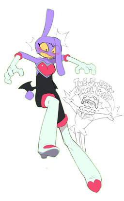 4_fingers anthro anthro_focus armwear biped black_bodysuit black_clothing black_eyebrows black_skinsuit bodysuit boots clenched_teeth clothed clothed_anthro clothed_humanoid clothed_male clothing collarbone cosplay crossdressing crossover_cosplay duo ear_over_eye elbow_gloves embarrassed eye_through_ear eyebrows eyelashes fake_wings femboy fingers floating_tail footwear fur glistening glistening_eyes gloves green_outline grey_boots grey_clothing grey_footwear handwear high_heeled_boots high_heels lips looking_down looking_down_at_self male male_anthro male_humanoid multicolored_boots multicolored_clothing multicolored_footwear multicolored_gloves multicolored_handwear outline pink_boots pink_clothing pink_footwear pink_gloves pink_handwear purple_body purple_ears purple_eyes purple_fur purple_tail red_lips shoes short_tail simple_background skinsuit solo_focus spread_arms suit surprised tail teeth text tight_clothing two_tone_clothing two_tone_gloves two_tone_handwear white_background white_boots white_clothing white_footwear white_gloves white_handwear wide_eyed yellow_sclera yellow_teeth combos-n-doodles glitch_productions sega sonic_the_hedgehog_(series) the_amazing_digital_circus caine_(tadc) jax_(tadc) rouge_the_bat humanoid lagomorph leporid mammal rabbit tooth_creature 2026 absurd_res crossover english_text hi_res