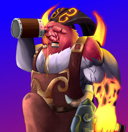 alcohol anthro beard beer belly beverage biceps bodily_fluids bulge clothed clothing drinking drinking_alcohol erection erection_under_clothing facial_hair fluffy fur genital_fluids hair hairy hairy_man horn lava male musclegut muscular muscular_anthro muscular_male overweight overweight_male pecs precum precum_through_clothing shoulder_hair simple_background solo text tuft wet wet_clothing henryfda league_of_legends riot_games tencent ornn_(lol) bovid caprine goat mammal 2022 absurd_res artist_name digital_drawing_(artwork) digital_media_(artwork) guide_lines hi_res shaded url