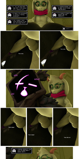 anthro backroom balls big_butt big_penis butt butt_grab clothing duo erection eyewear feathers female first_person_view from_behind_position fur genitals glasses green_eyewear green_glasses hand_on_butt holding_butt hoodie horn inner_monologue looking_at_another looking_at_butt looking_pleasured male male/female moan orgasm_face penetration penile penile_penetration penis pink_horn pink_scarf pleased_expression profanity purple_body purple_clothing purple_glow purple_hoodie purple_topwear scarf sex small_balls smile smiling_at_another text thick_thighs thinking topwear vaginal vaginal_penetration white_body wide_hips yellow_light 5naptrap deltarune epic_games fortnite fortnite:_battle_royale the_backrooms undertale_(series) ralsei raven_team_leader bear bovid caprine goat mammal ursine 3d_(artwork) absurd_res comic comic_sans digital_media_(artwork) english_text hi_res source_filmmaker_(artwork)