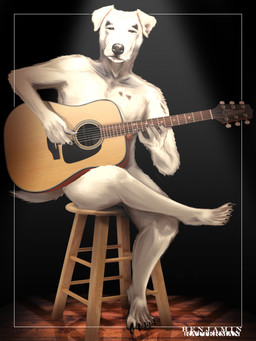 acoustic_guitar anthro biting_on_toothpick claws fur furniture guitar holding_guitar holding_musical_instrument holding_object looking_at_viewer male musical_instrument narrowed_eyes nude plucked_string_instrument realistic simple_background sitting sitting_on_stool slim solo stool string_instrument toe_claws toothpick white_body white_fur band1tnsfw animal_crossing nintendo k.k._slider canid canine canis domestic_dog hunting_dog mammal terrier 2020 3:4 absurd_res hi_res signature