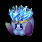 ambiguous_gender blue_body not_furry simple_background solo box_xod kirby_(series) nintendo ice_kirby kirby waddling_head 1:1 2019