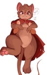 anthro blue_eyes brown_body brown_fur buckteeth cape cape_only carrying_another clothing disembodied_finger featureless_crotch feet female foot_focus fur looking_at_viewer mostly_nude pawpads pink_nose question_mark simple_background soles solo teeth toes whiskers conditional_dnp tohupo don_bluth the_secret_of_nimh mrs._brisby mammal mouse murid murine rodent wood_mouse 2023 absurd_res hi_res