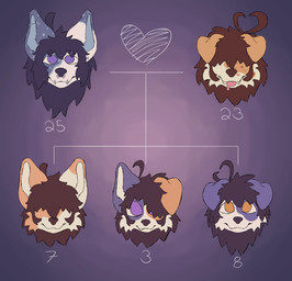 anthro black_hair bodily_fluids brown_hair chart drooling family family_tree fangs floppy_ears fluffy fur group hair height_chart long_hair male multicolored_body multicolored_fur pointy_ears saliva short_hair slightly_chubby teeth white_body white_fur young bwuhterscotch aroni_(bwuhterscotch) kuro_(bwuhterscotch) scotch_(bwuhterscotch) spade_(bwuhterscotch) spur_(bwuhterscotch) border_collie canid canine canis collie domestic_dog herding_dog hybrid mammal mixed_breed old_english_sheepdog pastoral_dog sheepdog absurd_res hi_res model_sheet