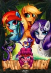 blue_body blue_eyes blue_fur female feral fur green_eyes grin group hair horn map multicolored_hair pink_body pink_fur pirate_hat rainbow_hair red_eyes smile tail lavosvsbahamut disney friendship_is_magic hasbro my_little_pony mythology pirates_of_the_caribbean applejack_(mlp) pinkie_pie_(mlp) rainbow_dash_(mlp) spike_(mlp) steven_magnet_(mlp) dragon earth_pony equid equine horse mammal mythological_creature mythological_equine mythological_scalie pony scalie unicorn 2011