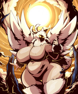 Rating: q
ID: 5721905
Date: 2025-07-20 16:10:47 -0400
Status: active
Score: 27
2025 2_horns antennae_(anatomy) anthro arthropod big_breasts biped breasts cloak clothing cloud detailed_background featureless_breasts featureless_crotch female fingers fur gin-blade hi_res holding_melee_weapon holding_object holding_weapon hollow_knight horn insect lepidopteran melee_weapon moth nail_(weapon) neck_tuft orange_eyes radiance_(hollow_knight) sky solo standing sun team_cherry the_knight_(hollow_knight) thick_thighs tuft vessel_(species) weapon wide_hips wings post #5721905