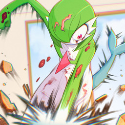 ambiguous_gender angry beating biped blood blue_hair bodily_fluids clothed clothing fist green_hair hair inside punch pupils red_eyes solo_focus violence white_body white_sclera saltyxodium nintendo pokemon eeveelution gardevoir generation_1_pokemon generation_3_pokemon humanoid pokemon_(species) vaporeon 1:1 hi_res