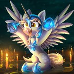 armor cutie_mark fangs feathered_wings feathers female feral grey_body grey_feathers headgear helmet solo teeth wings atlas-66 friendship_is_magic hasbro my_little_pony mythology derpy_hooves_(mlp) equid equine mammal mythological_creature mythological_equine pegasus 1:1 hi_res