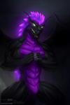 2017 absurd_res american_dragon:_jake_long anthro dark_dragon_(american_dragon) disney dragon english_text hi_res male mythological_creature mythological_scalie mythology scalie smile smirk solo text todex url wings