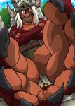 2_horns anthro blonde_hair claws duo feet foot_fetish hair horn macro male micro tongue tongue_out white_hair xamz bushiroad future_card_buddyfight drum's_father drum_bunker_dragon hi_res father_(lore) father_and_child_(lore) father_and_son_(lore) parent_(lore) parent_and_child_(lore) parent_and_son_(lore) son_(lore)