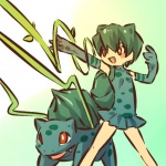 1:1 alternate_species armwear biped blue_armwear blue_body blue_clothing blue_dress blue_ears blue_gloves blue_handwear blue_skin breasts bulbasaur clothed clothing cosplay dress duo elbow_gloves elemental_creature fangs female feral flora_fauna generation_1_pokemon gloves gradient_background green_armwear green_body green_clothing green_dress green_gloves green_hair green_handwear green_skin hair handwear hitec human humanized humanoid mammal multicolored_armwear multicolored_body multicolored_clothing multicolored_dress multicolored_gloves multicolored_handwear multicolored_skin multicolored_topwear nintendo on_model open_mouth plant pokemon pokemon_(species) pokemon_humanoid pokemon_trainer quadruped red_eyes simple_background small_breasts smile tan_body tan_skin teeth topwear two_tone_armwear two_tone_body two_tone_clothing two_tone_dress two_tone_gloves two_tone_handwear two_tone_skin two_tone_topwear vines wide_stance