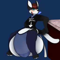 balls big_balls corrupt_celeptrolyte genitals huge_balls hyper hyper_balls hyper_genitalia leaning male penis sack solo transformation krorenshima celeptrolyte 1:1 alpha_channel hi_res