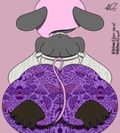 ambiguous_gender anthro big_breasts big_butt bottomwear breasts butt butt_grab butt_squish clothed clothing duo female female/ambiguous female_focus fur grey_body grey_fur hair hand_on_butt huge_breasts huge_butt huge_thighs pants pink_hair shaking shivering solo_focus squish thick_thighs yoga_pants nohmad winter_(nohmad) mammal mouse murid murine rat rodent animated hi_res
