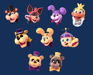anthro beak bib black_sclera blue_eyes bow_tie brown_body buckteeth clothing eye_patch eyebrows eyewear fangs female fur green_eyes group hat headgear headwear hook hook_hand looking_at_viewer male orange_beak pink_eyes plushie purple_body purple_eyes red_body red_fur simple_background smile smiling_at_viewer teeth top_hat transparent_background yellow_body yellow_eyes yellow_fur smashingrenders smashingrenders_(modeler) five_nights_at_freddy's five_nights_at_freddy's_2 five_nights_at_freddy's_4 scottgames balloon_boy_(fnaf) bonnie_(fnaf) chica_(fnaf) foxy_(fnaf) freddy_(fnaf) golden_freddy_(fnaf) nightmare_(fnaf) spring_bonnie_(fnaf) animate_inanimate avian bear bird canid canine chicken fox galliform human lagomorph leporid living_plushie mammal phasianid rabbit 3d_(artwork) alpha_channel digital_media_(artwork)