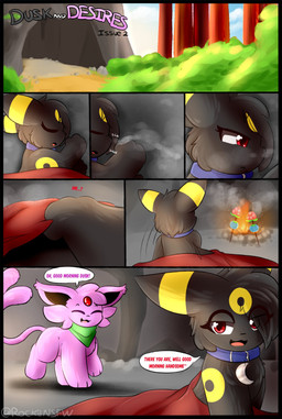 ambiguous_gender blue_collar collar dialogue duo feral fire food fruit green_scarf oran_berry pecha_berry plant pokemon_berry red_blanket scarf sleeping speech_bubble text rockii nintendo pokemon eeveelution espeon generation_2_pokemon pokemon_(species) umbreon comic english_text hi_res female_(lore) male_(lore)