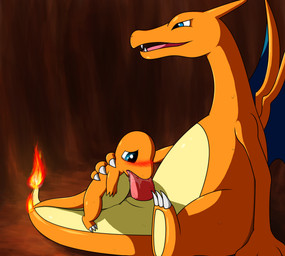 age_difference ambiguous_gender animal_genitalia blue_eyes blush bodily_fluids cave claws dominant duo erection fellatio feral feral_on_feral fire flaming_tail forced forced_oral genitals larger_dom larger_male level_difference male membrane_(anatomy) membranous_wings oral orange_body orange_skin penile penis rape sex sitting size_difference smaller_ambiguous straddling tail tears toe_claws tongue wings young young_feral dancingchar mythology nintendo pokemon charizard charmander dragon generation_1_pokemon mythological_creature mythological_scalie pokemon_(species) scalie hi_res