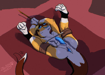 4_toes animal_genitalia animal_penis anthro anus arms_above_head arms_tied balls bdsm bed blue_anus blue_eyes blue_genitals blue_mouth blue_penis blue_tongue bodily_fluids bondage bound brown_body butt carpet clothing countershading cuff_(restraint) duo erection feet fingers flexible footwear furniture gaping gaping_anus genital_slit genitals glowing glowing_genitalia hands_behind_head hands_tied leather legs_tied legs_up looking_at_viewer lying male male/male male_anthro markings multicolored_body narrowed_eyes nude on_back on_ground open_mouth orange_body paws penis presenting presenting_anus presenting_penis restrained restraints rope rope_bondage scales shadow simple_background smile solo spread_legs spreader_bar spreading straps submissive submissive_male tail tail_anus tail_motion tailwag tapering_penis toes tongue white_body yellow_body yellow_scales zerbug molohrum gecko lizard reptile scalie absurd_res digital_media_(artwork) hi_res shaded signature