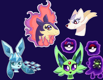 ambiguous_gender blue_body blue_fur female fire fur green_body green_fur group magic master_ball multicolored_body multicolored_fur omnitrix pokeball purple_background simple_background standard_pokeball lasanapink ben_10 cartoon_network nintendo pokemon eeveelution espeon generation_2_pokemon generation_4_pokemon generation_5_pokemon generation_8_pokemon glaceon hisuian_form hisuian_typhlosion mammal mienshao pokemon_(species) regional_form_(pokemon) shiny_pokemon hi_res