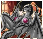 anthro areola big_breasts breasts claws female genitals looking_at_viewer nipples nude pussy solo spread_legs spreading thick_thighs wings deltavinny capcom monster_hunter flying_wyvern rath_wyvern rathalos silver_rathalos absurd_res hi_res