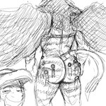 anthro armor big_butt butt duo feathered_wings feathers fur headgear helmet male muscular presenting presenting_hindquarters purity_seal simple_background smug standing striped_body striped_fur stripes wax_seal white_background wings hladilnik mythology warhammer_(franchise) warhammer_fantasy deathclaw_(warhammer_fantasy) donk_(hladilnik) asinus avian donkey equid equine gryphon mammal mythological_avian mythological_creature 1:1 2018 hi_res monochrome