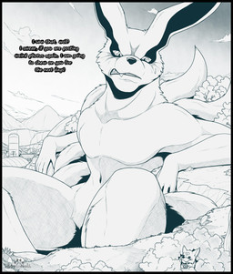 5_fingers ambiguous_gender anthro anthro_focus arm_tuft athletic biped black_border black_markings black_nose blush bodily_fluids border building camera casual_nudity cheek_tuft cloud day detailed_background dialogue duo facial_markings facial_tuft fangs featureless_crotch feral fingers fluffy fluffy_tail front_view fur fur_markings fur_tuft grass half-closed_eyes head_markings head_tuft heart_eyes heart_symbol hiding house landscape landscape_background larger_anthro larger_male leg_tuft light looking_at_another looking_down macro male male_focus markings mountain multi_tail multicolored_body multicolored_fur narrowed_eyes nature navel nervous nude object_in_mouth on_ground outside pecs plant quadruped shadow shoulder_tuft shrub sitting size_difference sky smaller_ambiguous smaller_feral snout social_nudity solo_focus sweat tail talking_to_another teeth text three-quarter_view tree tuft village white_text s2-freak asian_mythology east_asian_mythology mythology naruto kurama snowball_(s2-freak) canid canine canis fox fox_spirit mammal tailed_beast wolf 2018 digital_drawing_(artwork) digital_media_(artwork) english_text greyscale hi_res monochrome watermark