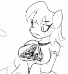 anthro anthrofied black_and_white clothing earth_pony equid equine fan_character female haiku_oezu hasbro honey_dip horse mammal monochrome my_little_pony pony solo