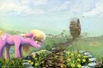 blonde_hair cutie_mark day detailed_background female feral flower grass hair outside plant sky solo yellow_eyes nemo2d friendship_is_magic hasbro my_little_pony lily_(mlp) equid mammal 2018 digital_media_(artwork) digital_painting_(artwork)