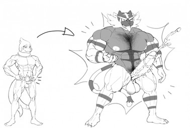 abs anthro anthrofied athletic athletic_anthro athletic_male balls belt biceps big_muscles big_pecs big_penis bodily_fluids body_hair body_size_growth claws cum cum_string cumshot directional_arrow ejaculation erection genital_fluids genitals glans growth huge_penis humanoid_genitalia humanoid_penis male muscle_growth muscular muscular_anthro muscular_male nipples nude nude_anthro nude_male pecs penis pubes size_transformation small_penis solo species_transformation stripes tail tongue transformation transformation_by_item vein veiny_penis bamcat nintendo pokemon buizel felid feline generation_4_pokemon generation_7_pokemon incineroar mammal pantherine pokemon_(species) tiger 2025 digital_drawing_(artwork) digital_media_(artwork) hi_res monochrome