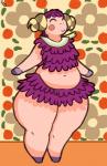 anthro belly female huge_thighs midriff navel overweight overweight_anthro overweight_female solo thick_thighs wide_hips immortalstar animal_crossing nintendo stella_(animal_crossing) bovid caprine domestic_sheep mammal sheep absurd_res hi_res