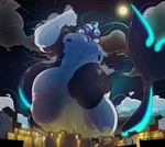 anthro city d'croy damage genitals hyper looming macro male muscular night penis solo tail megfluff xoddiel cetacean dolphin mammal marine oceanic_dolphin orca toothed_whale hi_res