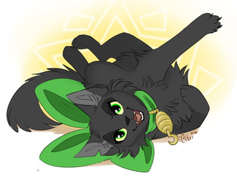 ambiguous_gender black_body black_fur black_nose cheek_tuft claws facial_tuft feral fur green_bow green_eyes grey_inner_ear looking_at_viewer lying neck_bow on_back open_mouth paws simple_background smile solo teeth tongue tuft yellow_sclera citrinelle domestic_cat felid feline felis mammal 2016 digital_drawing_(artwork) digital_media_(artwork) full-length_portrait portrait shaded soft_shading