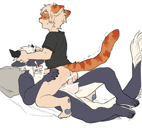 4_toes 5_fingers adolescent adult_on_adolescent adult_on_young age_difference anal anal_orgasm anal_penetration anthro anthro_on_anthro anthro_penetrated anthro_penetrating anthro_penetrating_anthro balls balls_blush barefoot bedding blue_body blue_pawpads blush bodily_fluids body_blush bottomless butt butt_blush clothed clothing countershading cowgirl_position cum cum_on_face cum_while_penetrated duo ears_back ejaculation feet fingers from_front_position fur genital_fluids genitals glistening glistening_balls glistening_butt glistening_genitalia hair hand_on_leg hand_on_thigh hands-free horn horn_grab humanoid_genitalia humanoid_penis interspecies kemono looking_pleasured male male/male male_penetrated male_penetrating male_penetrating_male nude older_male on_bottom on_top open_mouth orange_body orange_fur orgasm orgasm_face pawpads penetration penile penile_penetration penis penis_in_ass pivoted_ears reclining sex shota straddling sweat tail tan_body tan_countershading tan_hair toes topwear twitching_tail white_body white_countershading young young_anthro young_male younger_male younger_penetrated milkybot mythology hu_ku_li_(milkybot) yay_(milkybot) domestic_cat dragon felid feline felis mammal mythological_creature mythological_scalie scalie 2021 absurd_res censored hi_res