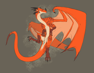 abstract_background alternate_species animal_genitalia brown_body brown_scales claws cloaca countershade_torso countershading digitigrade facial_horn female feral finger_claws genitals gloves_(marking) grey_background horn leg_markings long_neck long_tail looking_at_viewer markings membrane_(anatomy) membranous_wings nose_horn scales simple_background smile snout socks_(marking) solo tail thick_tail toe_claws wing_claws wings yellow_body yellow_eyes yellow_scales flamespitter european_mythology mythology citrus_(flamespitter) dragon mythological_creature mythological_scalie scalie western_dragon