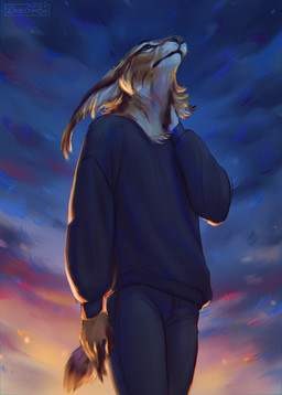 5_fingers anthro black_nose brown_body brown_eyes brown_fur cheek_tuft clothed clothing ear_tuft facial_tuft fingers fur male mouth_closed neck_tuft outside solo tuft whiskers lostgoose caracal caracal_(genus) felid feline mammal 2022 dated digital_media_(artwork) hi_res portrait signature three-quarter_portrait