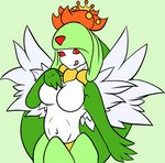 anthro breasts female fusion plant pokemon_fusion solo tongue wings conditional_dnp fricken_stoat nintendo pokemon elemental_creature elemental_humanoid flora_fauna generation_5_pokemon generation_6_pokemon humanoid hybrid lilligant mega_absol mega_evolution plant_humanoid pokemon_(species)