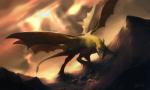 ambiguous_gender day dezilon dragon feral hi_res horn membrane_(anatomy) membranous_wings mythological_creature mythological_scalie mythology outside scalie sky solo standing tail wings