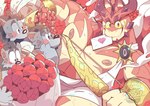 abs anthro cupid's_arrow group heart_symbol love_letter male muscular muscular_anthro muscular_male pecs cvictorrosso lifewonders mythology tokyo_afterschool_summoners cthugha_(tas) cupid dragon mythological_creature mythological_scalie scalie hi_res