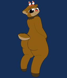 candy candy_cane dessert displeased food twerking srcfur blushcrunch_studio dandy's_world rudie_(dandy's_world) deer mammal new_world_deer reindeer animated hi_res