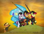 2014 apple_bloom_(mlp) cub drum equine female feral flag friendship_is_magic gun hat hi_res horn horse mammal ms_harshwhinny_(mlp) my_little_pony pegasus pony ranged_weapon scootaloo_(mlp) sweetie_belle_(mlp) sword unicorn weapon wings wolfjedisamuel young
Rating: Safe
Score: 11
User: Robinebra
Date: January 30, 2014