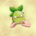 ambiguous_gender blush bodily_fluids disembodied_hand duo eyes_closed female female/ambiguous feral fingering food fruit genitals green_body green_skin humanoid_hands interspecies leaf leaf_hair olive_(fruit) plant plant_hair pokephilia pseudo_hair pussy simple_background solo_focus vaginal vaginal_fingering yellow_background shy_ayu nintendo pokemon elemental_creature flora_fauna generation_9_pokemon pokemon_(species) smoliv 1:1 digital_media_(artwork) hi_res
